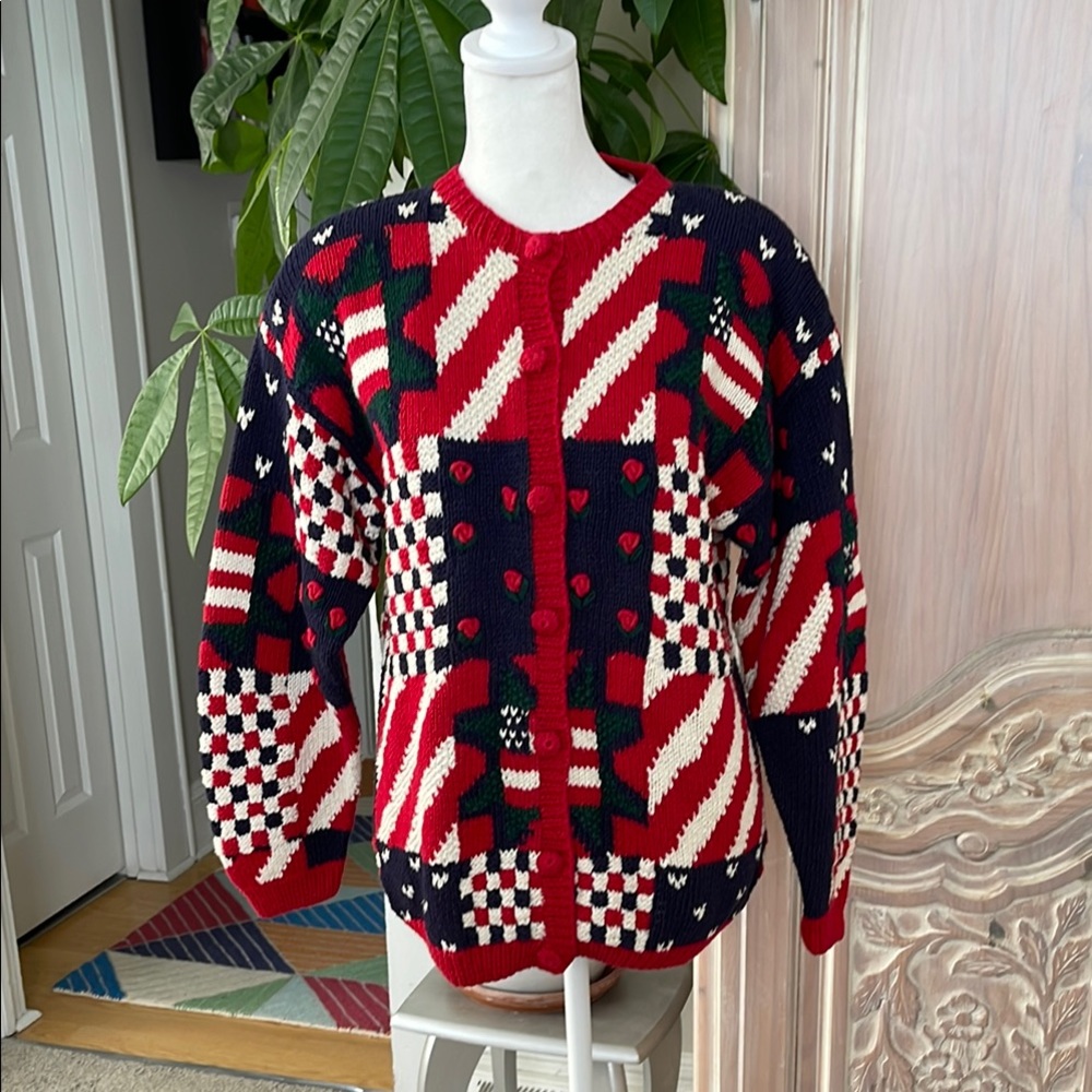 🇺🇸4th of July Special 🇺🇸Vintage 90’s The Eagle Eye Knit Cardigan